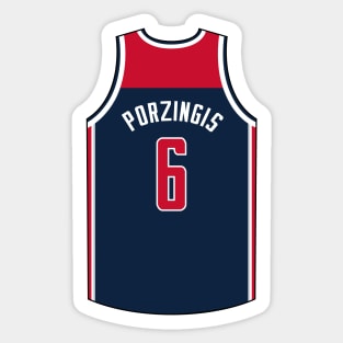 Kristaps Porzingis Washington Jersey Qiangy Sticker